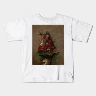 Still Life with Hummingbird by William Merritt Chase Kids T-Shirt